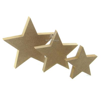 Magic Art Ahşap Mdf Obje K292 Üçlü Yıldız Biblo