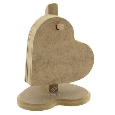 Magic Art Ahşap Mdf Obje M211 Kalpli Bardak Altlığı