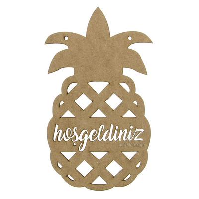 Magic Art Ahşap Mdf Obje L95 Ananas Hoşgeldiniz