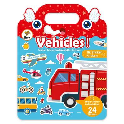 Lino Tekrar Kullanılabilen İlk Sticker Kitabım Vehicles