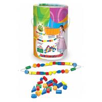 Woodoy Ahşap İpe Dizme Oyunu 50 Parça