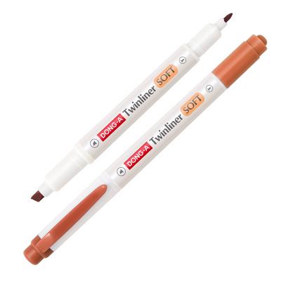 Dong-A Twinliner Soft Çift Taraflı İşaretleme Kalemi 11 Vermilion
