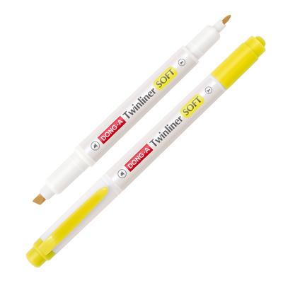 Dong-A Twinliner Soft Çift Taraflı İşaretleme Kalemi 02 Lemon Yellow