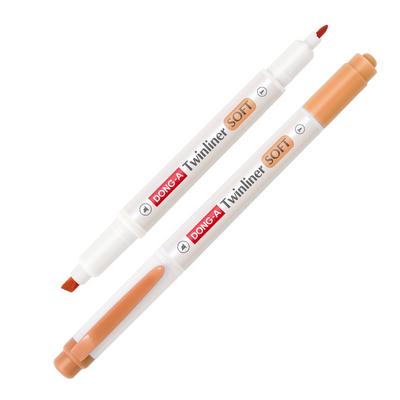 Dong-A Twinliner Soft Çift Taraflı İşaretleme Kalemi 08 Yellow Orange