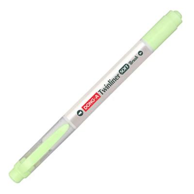 Dong-A Twinliner Soft Brush Fırça Uçlu Çift Taraflı Kalem 05 Yellow