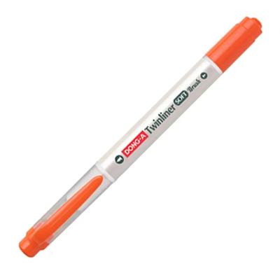 Dong-A Twinliner Soft Brush Fırça Uçlu Çift Taraflı Kalem 08 Yellow Orange