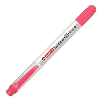 Dong-A Twinliner Soft Brush Fırça Uçlu Çift Taraflı Kalem 13 Red