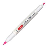 Dong-A Twinliner Soft Brush Fırça Uçlu Çift Taraflı Kalem 16 Pink