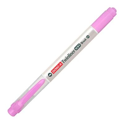 Dong-A Twinliner Soft Brush Fırça Uçlu Çift Taraflı Kalem 16 Pink