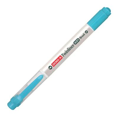 Dong-A Twinliner Soft Brush Fırça Uçlu Çift Taraflı Kalem 49 Smoke Blue