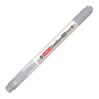 Dong-A Twinliner Soft Brush Fırça Uçlu Çift Taraflı Kalem 65 Light Gray