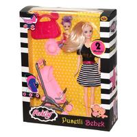 Cindy Doll 02426 Kutulu Lüks Pusetli Bebek Baby Carriage