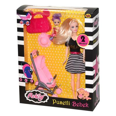 Cindy Doll 02426 Kutulu Lüks Pusetli Bebek Baby Carriage