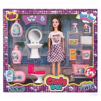 Cindy Doll Clean Power Lavabo Ve Temizlik Setli Bebek