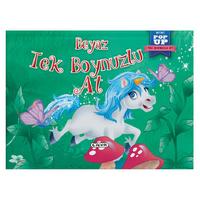 Çiçek Pop Up 3 Boyutlu Masallar - Beyaz Tek Boynuzlu At