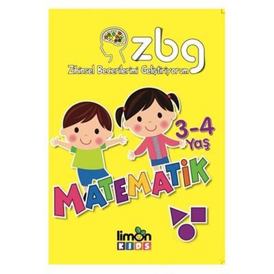 Limon Kids - Zihinsel Becerilerimi Geliştiriyorum Matematik 3-4 Yaş
