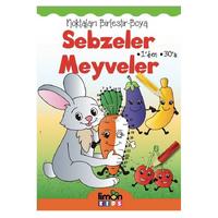 Limon Kids - Noktaları Birleştir Boya - Sebzeler Meyveler