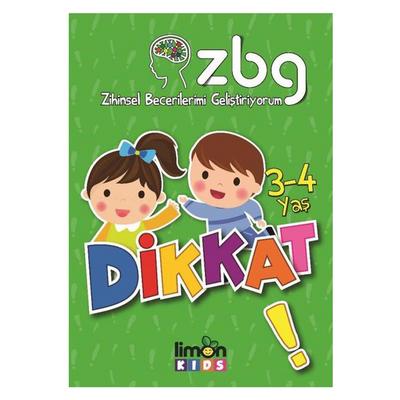 Limon Kids - Zihinsel Becerilerimi Geliştiriyorum Dikkat 3-4 Yaş