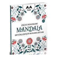 Akıllı Adam - Mandala Boyama Kitabı Çiçek Desenleri