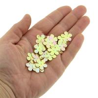 Elişi Pulu 19Mm 5Gr Paket Çiçek Gökkuşağı Soluk Sarı