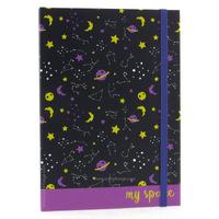 Liz Ofs129l Lastikli Defter 14X20cm Noktalı My Space Purple