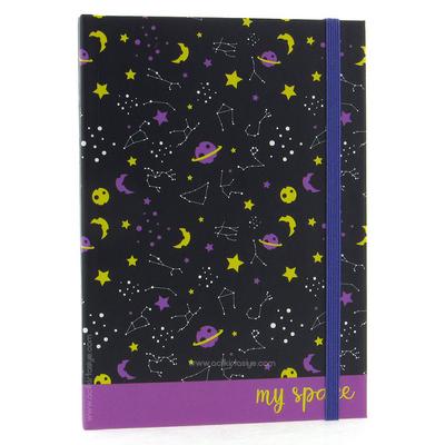 Liz Ofs129l Lastikli Defter 14X20cm Noktalı My Space Purple