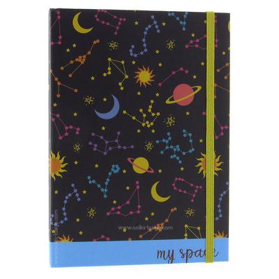 Liz Ofs129l Lastikli Defter 14X20cm Noktalı My Space Blue