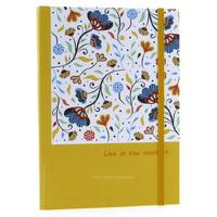 Liz Ofs129l Lastikli Defter 14X20cm Noktalı Live In The Moment Yellow