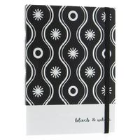 Liz Ofs129l Lastikli Defter 14X20cm Noktalı Black White 01
