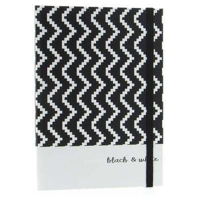 Liz Ofs129l Lastikli Defter 14X20cm Noktalı Black White 04