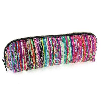 Liz Baskılı Kalem Çantası Kilim Desenli Pembe - Mor