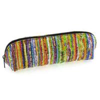 Liz Baskılı Kalem Çantası Kilim Desenli Sarı - Yeşil