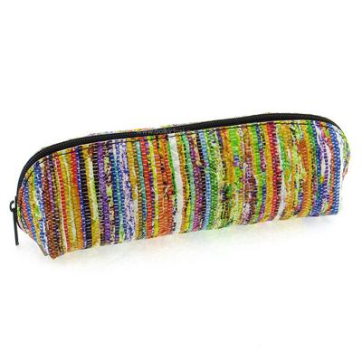 Liz Baskılı Kalem Çantası Kilim Desenli Sarı - Yeşil