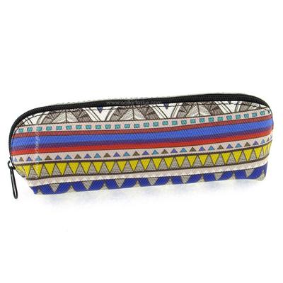 Liz Baskılı Kalem Çantası Halı Desenli Kırmızı - Mavi