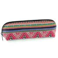 Liz Baskılı Kalem Çantası Halı Desenli Pembe - Sarı