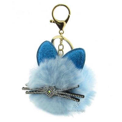 Taros 5005 Peluş Taşlı Cats Anahtarlık Mavi