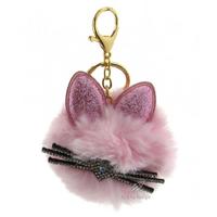 Taros 5005 Peluş Taşlı Cats Anahtarlık Pembe