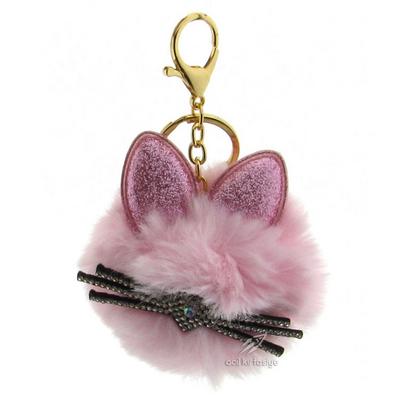Taros 5005 Peluş Taşlı Cats Anahtarlık Pembe