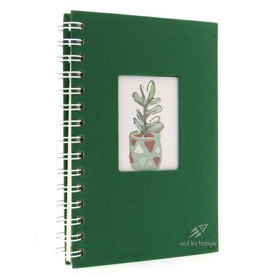 Liz Wn01 Sp Pencereli Sert Kapak Defter 14X20 140 Yaprak Çizgili Green