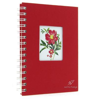 Liz Wn01 Sp Pencereli Sert Kapak Defter 14X20 140 Yaprak Çizgili Red