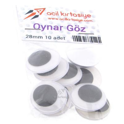 Acil Kırtasiye Oynar Göz Jumbo Boy 28Mm 10'Lu Paket