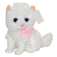 Peluş Kedi Acr-080 Sesli 30Cm Beyaz