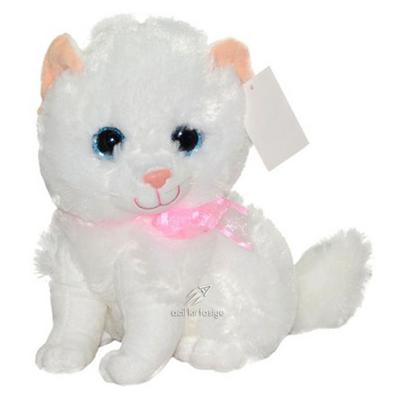 Peluş Kedi Acr-080 Sesli 30Cm Beyaz