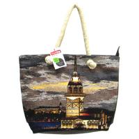 Haydibag Dokuma Plaj Çantası Kızkulesi