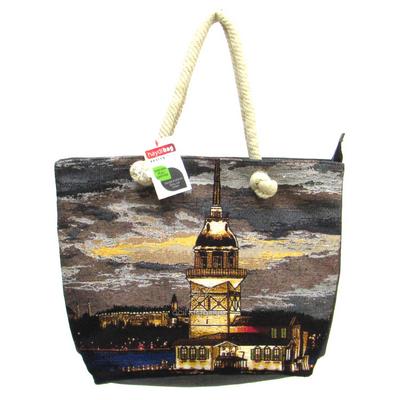 Haydibag Dokuma Plaj Çantası Kızkulesi