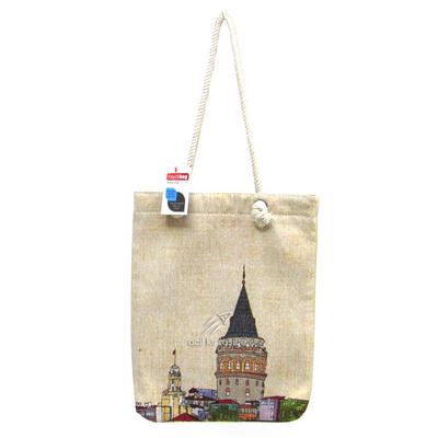 Haydibag Dokuma Heybe Çantası Galata Kulesi
