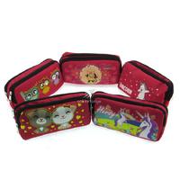 Pippa Çift Gözlü Kalem Çantası Kız Model Kırmızı