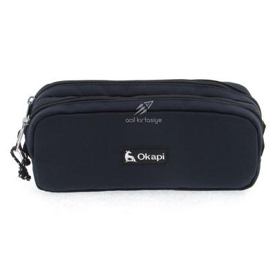 Okapi Okp-108 Çift Gözlü Kalem Çantası Lacivert
