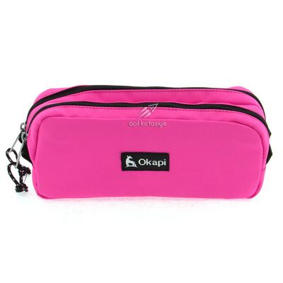 Okapi Okp-108 Çift Gözlü Kalem Çantası Pembe