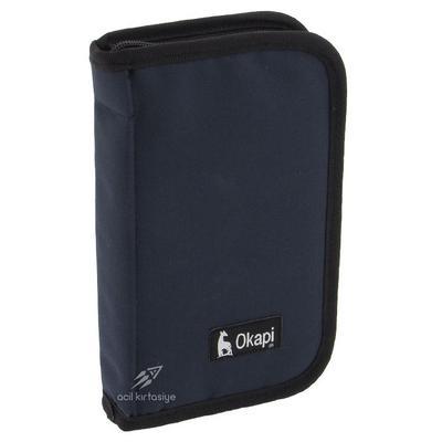 Okapi Okp-123 İçi Bölmeli Ve Lastikli Kalem Çantası Lacivert